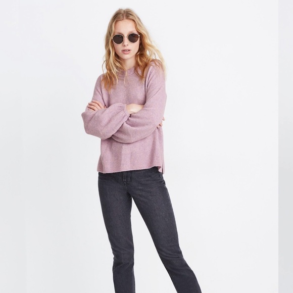 Madewell Payton Pullover Sweater in Coziest Yarn Heather Lilac Purple Size S - Picture 11 of 11